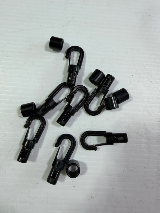 Lot of 7 Plastic End Clips - NEW