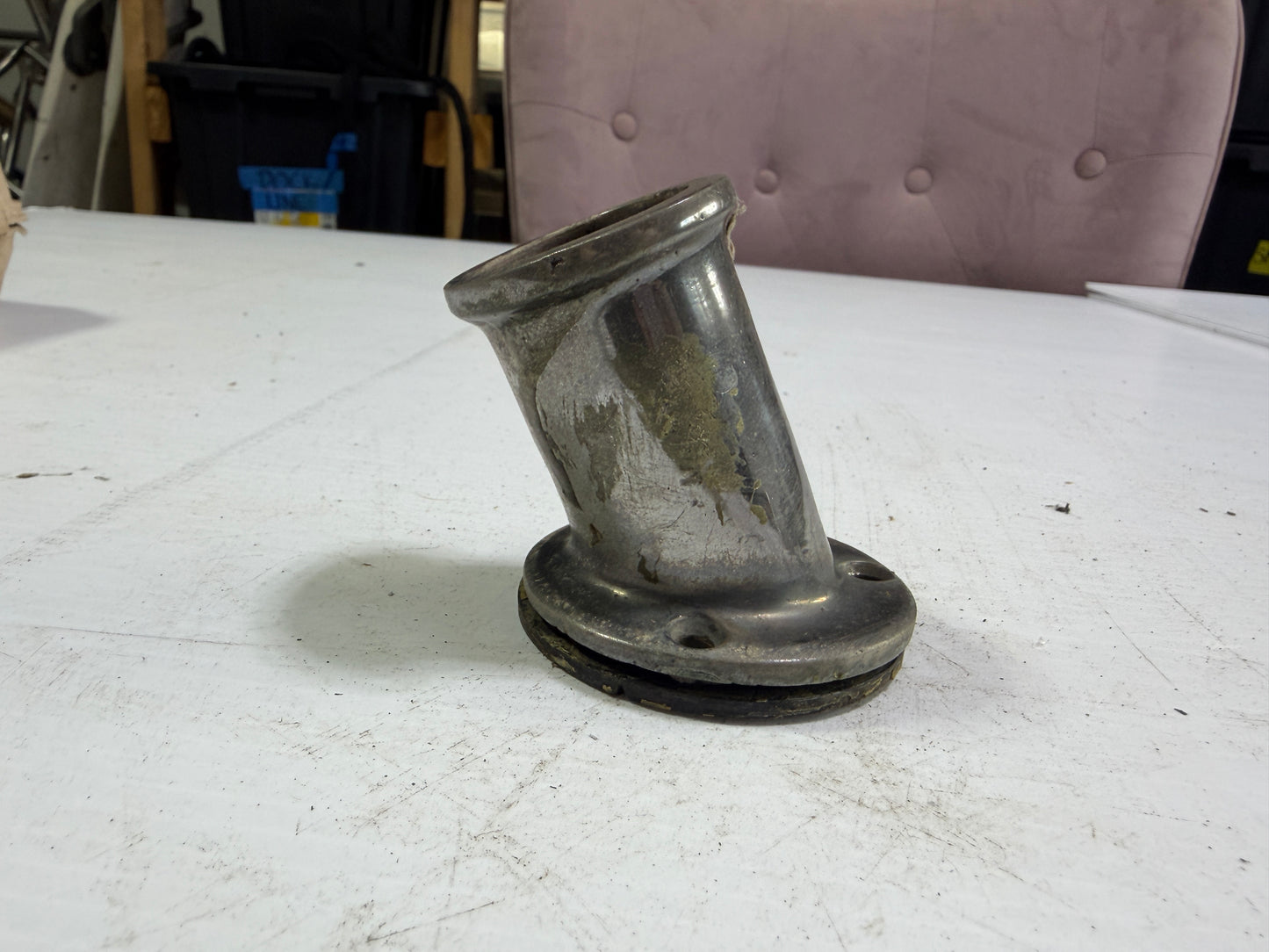 Chromed Bronze Flag Pole Holder - 1 1/4" Pole