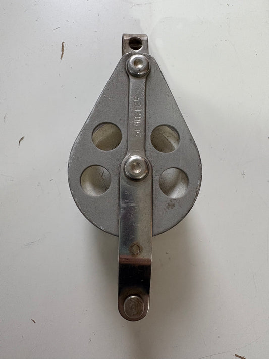 Schaefer Double Fixed Block 2" Sheave 3/8" line with Beckett
