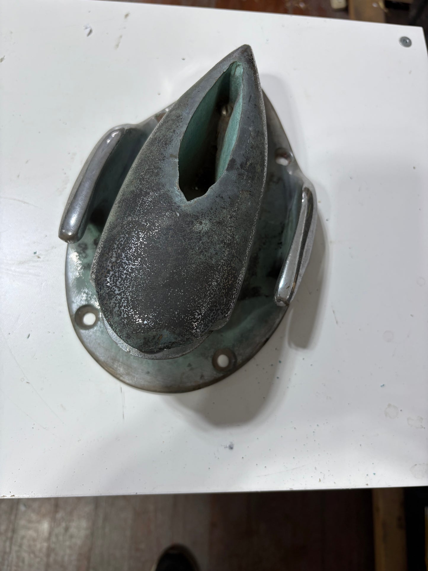 Vintage Chromed Bronze Chris Craft Bow Light/Cleat