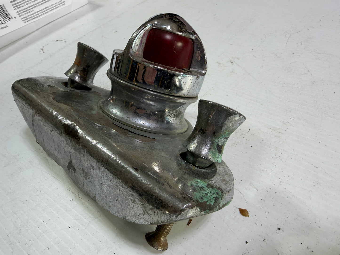 Vintage Chromed Bronze Navigational Bow Light