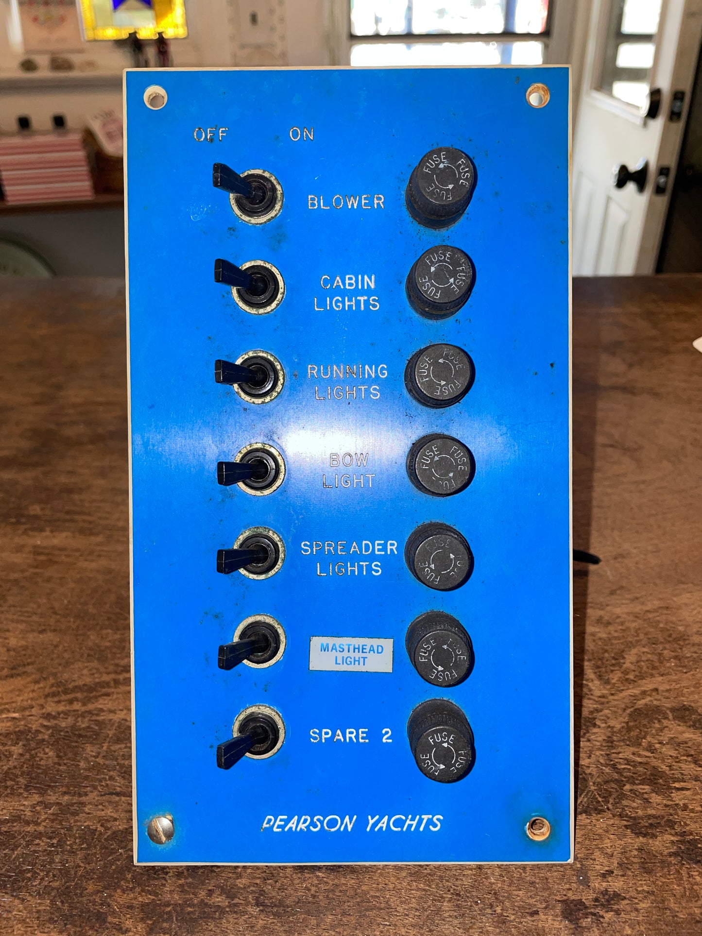 7 Circuit Electrical Panel Removed Off A Pearson 30- Untested