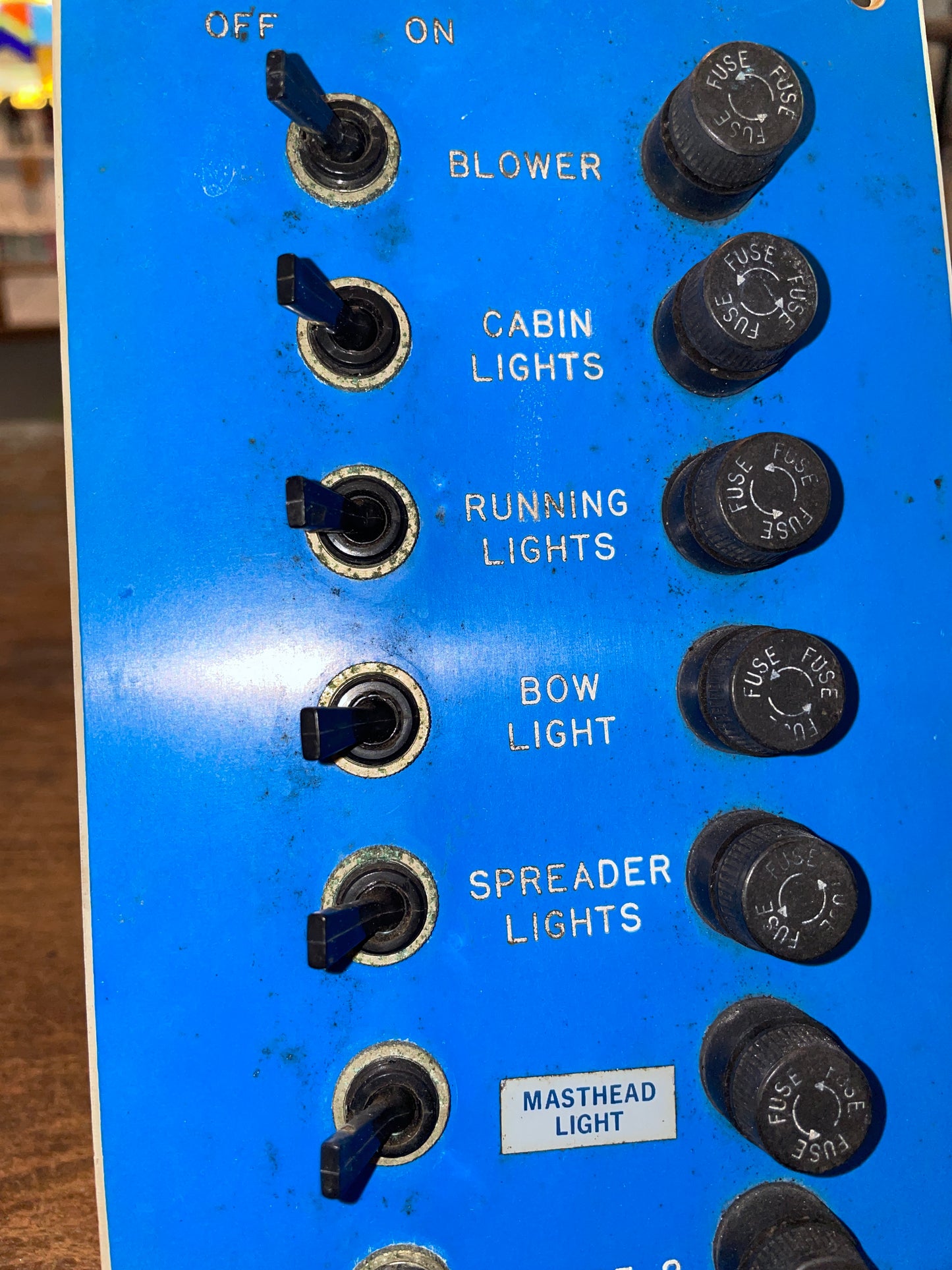 7 Circuit Electrical Panel Removed Off A Pearson 30- Untested