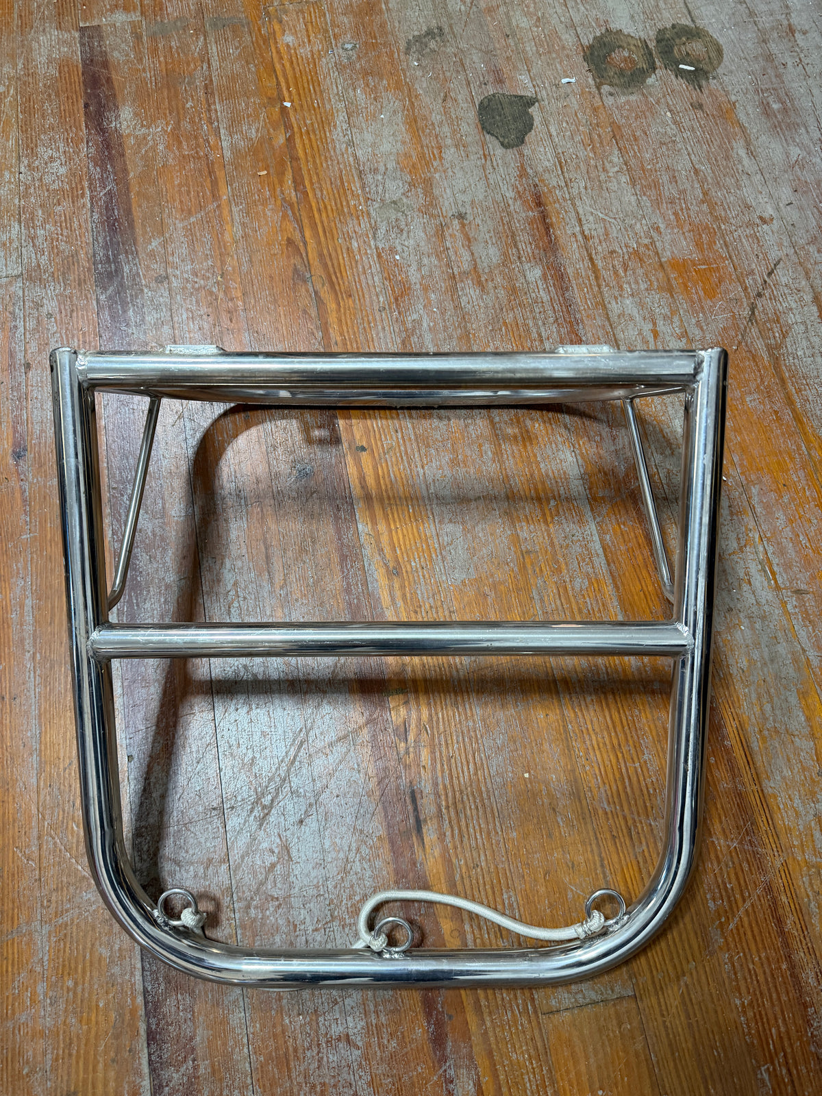 20 1/2" Length - 2 Step Stainless Steel Ladder With 19 3/4" x 12" Mounting Base