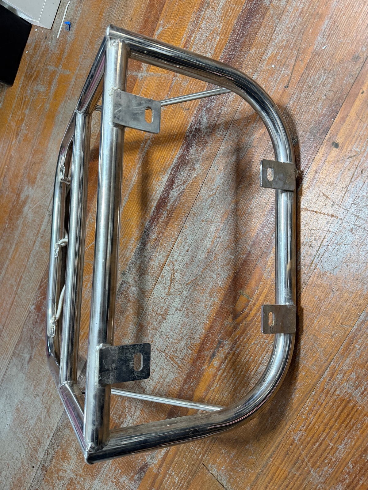 20 1/2" Length - 2 Step Stainless Steel Ladder With 19 3/4" x 12" Mounting Base