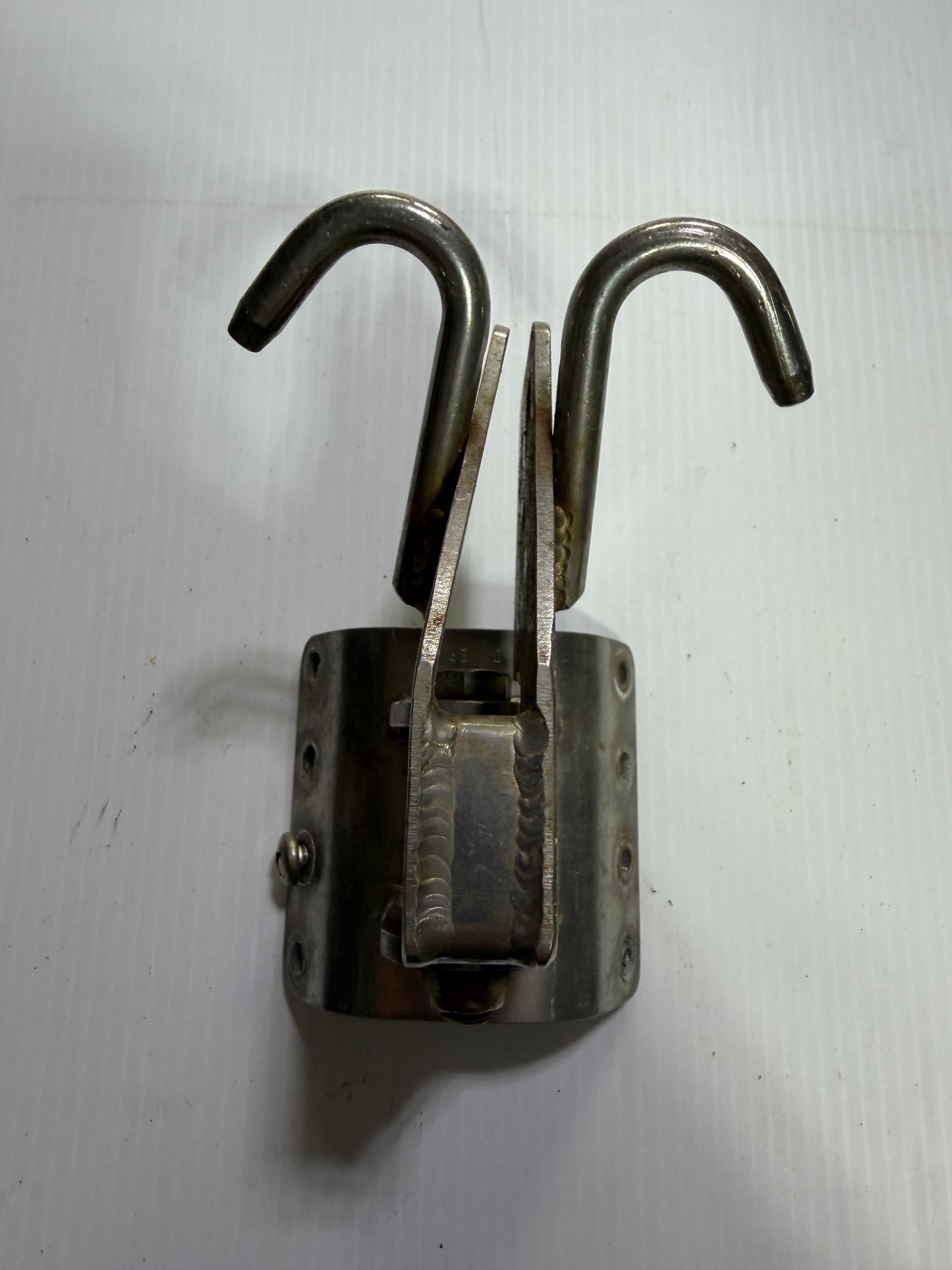 Stainless Steel Gooseneck With Boom Brake - 3" Wide x 3 1/4" Long Base - BENT
