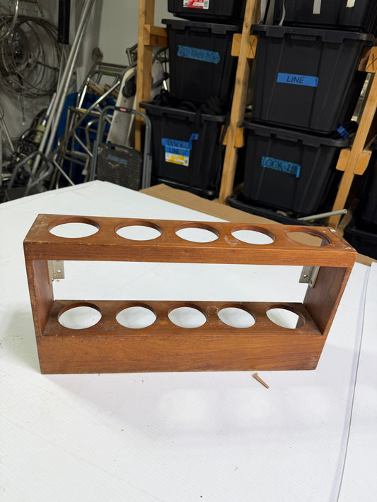 Teak Drink Glass Holder