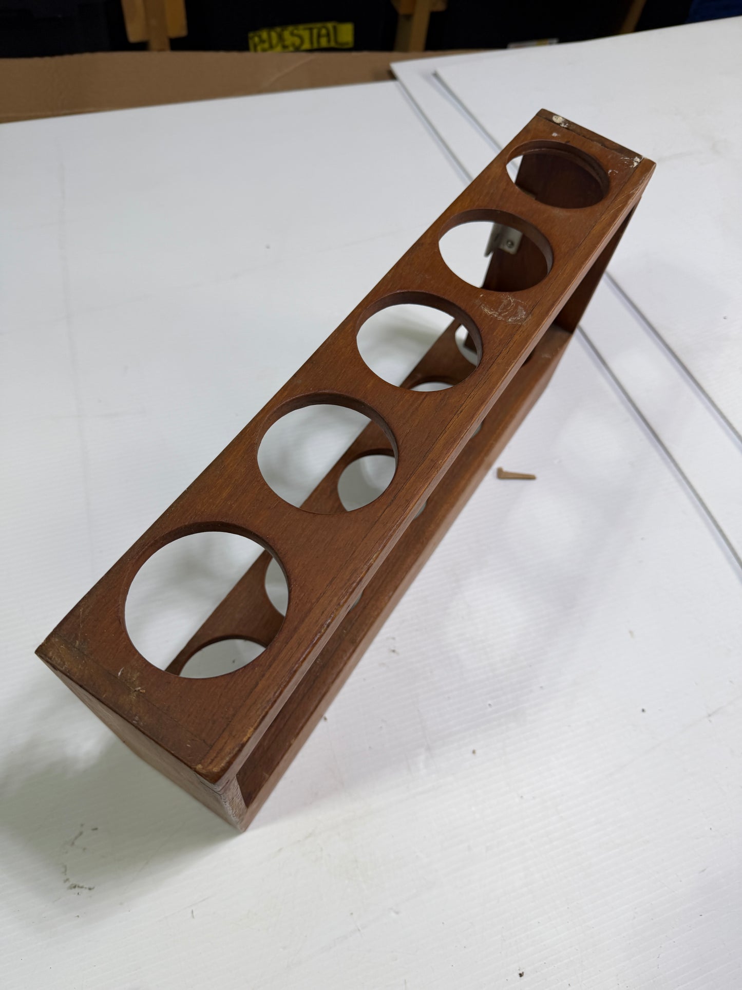 Teak Drink Glass Holder