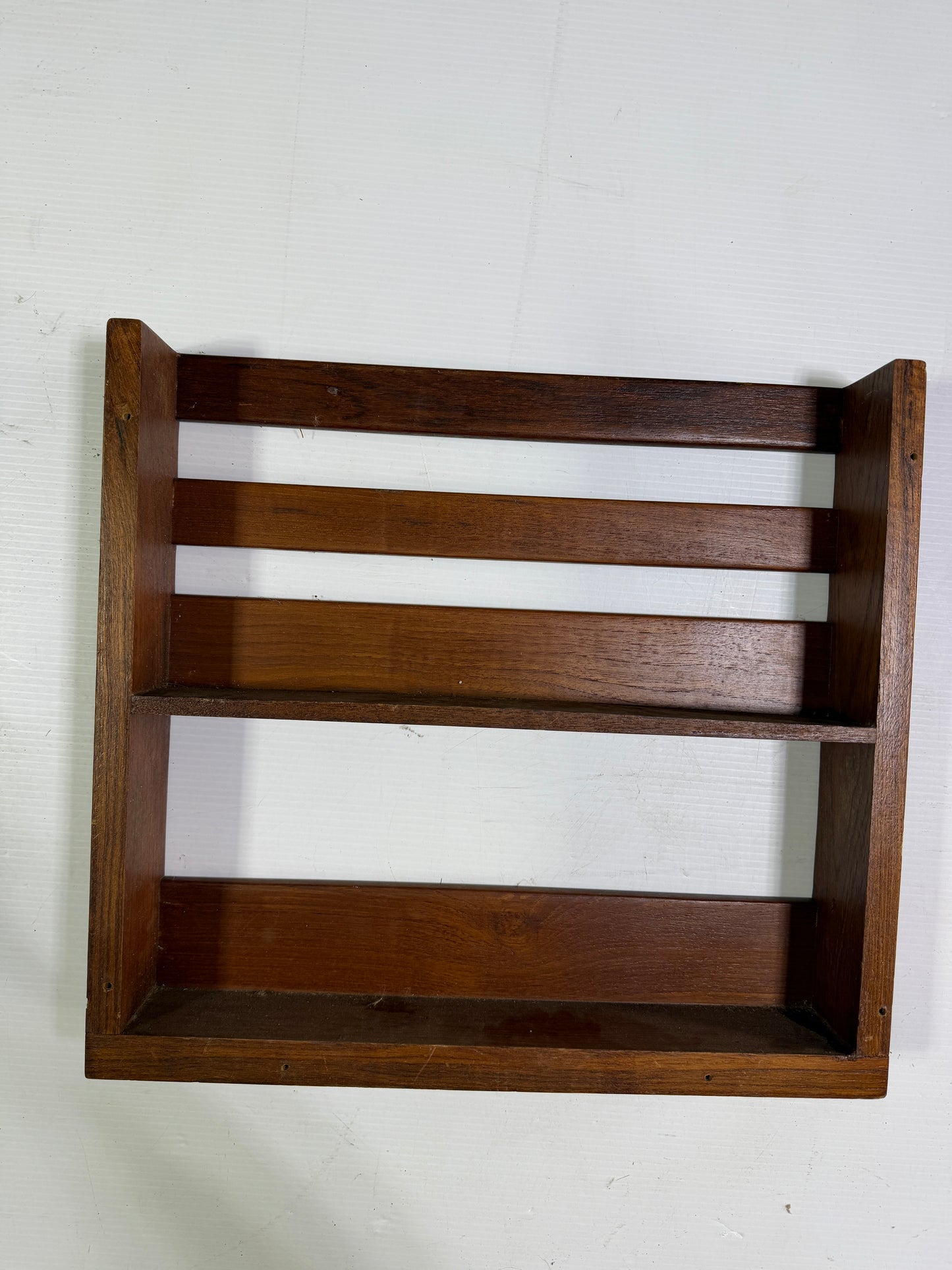 Teak Wall Organizer - 17" Wide x 2 3/4" Wide x 15 3/4" Tall
