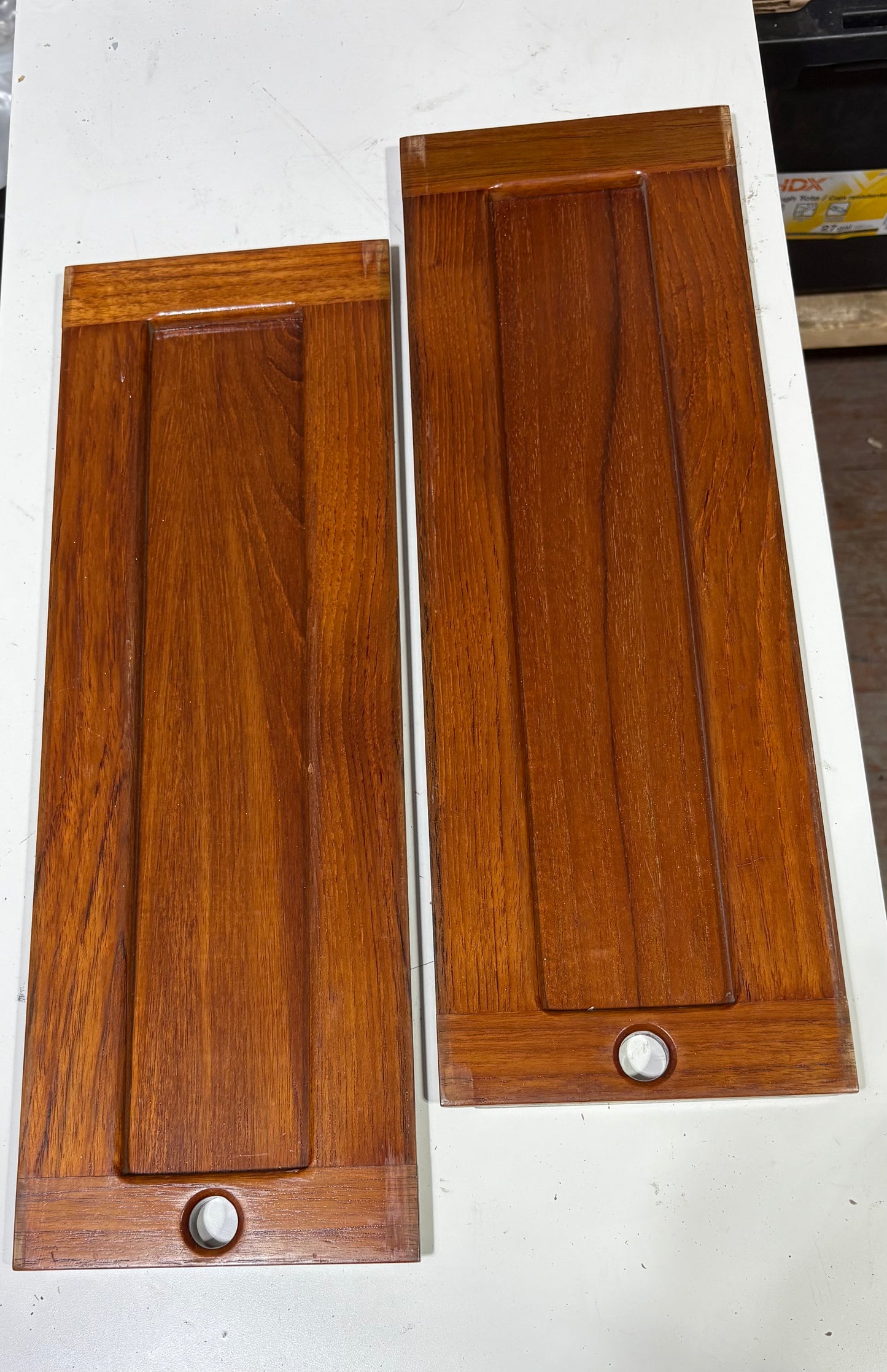 Teak Cabinet Doors from Rafiki 35 #254 (pair) 18 5/8" x 6 3/8"
