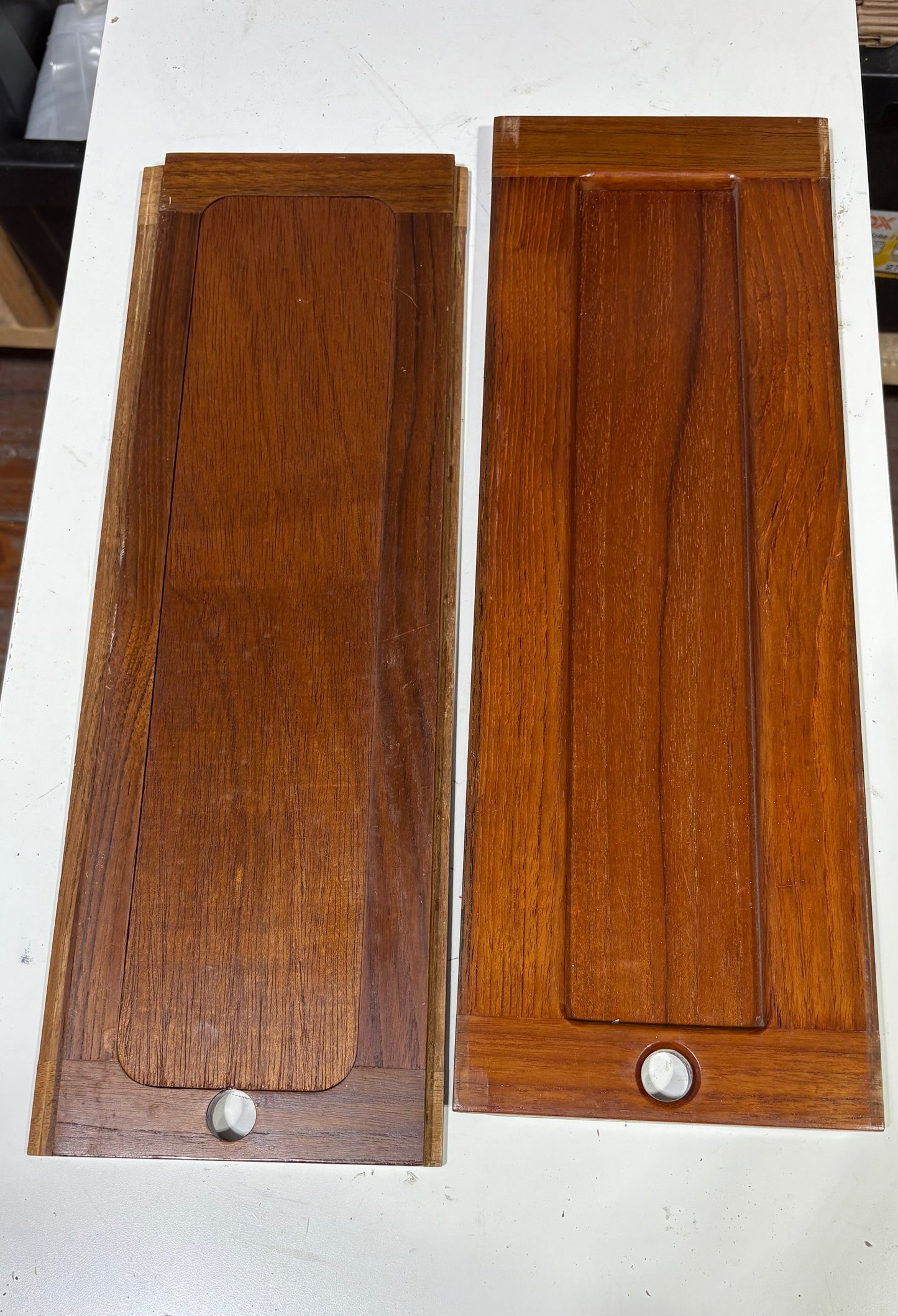 Teak Cabinet Doors from Rafiki 35 #254 (pair) 18 5/8" x 6 3/8"