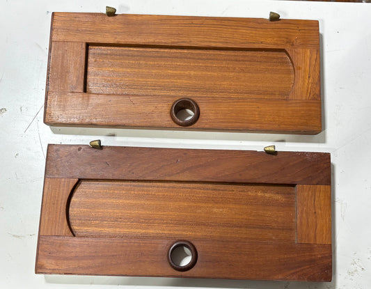 Teak Cabinet Doors from Rafiki 35 #257 (pair)  13 3/8" x 6"