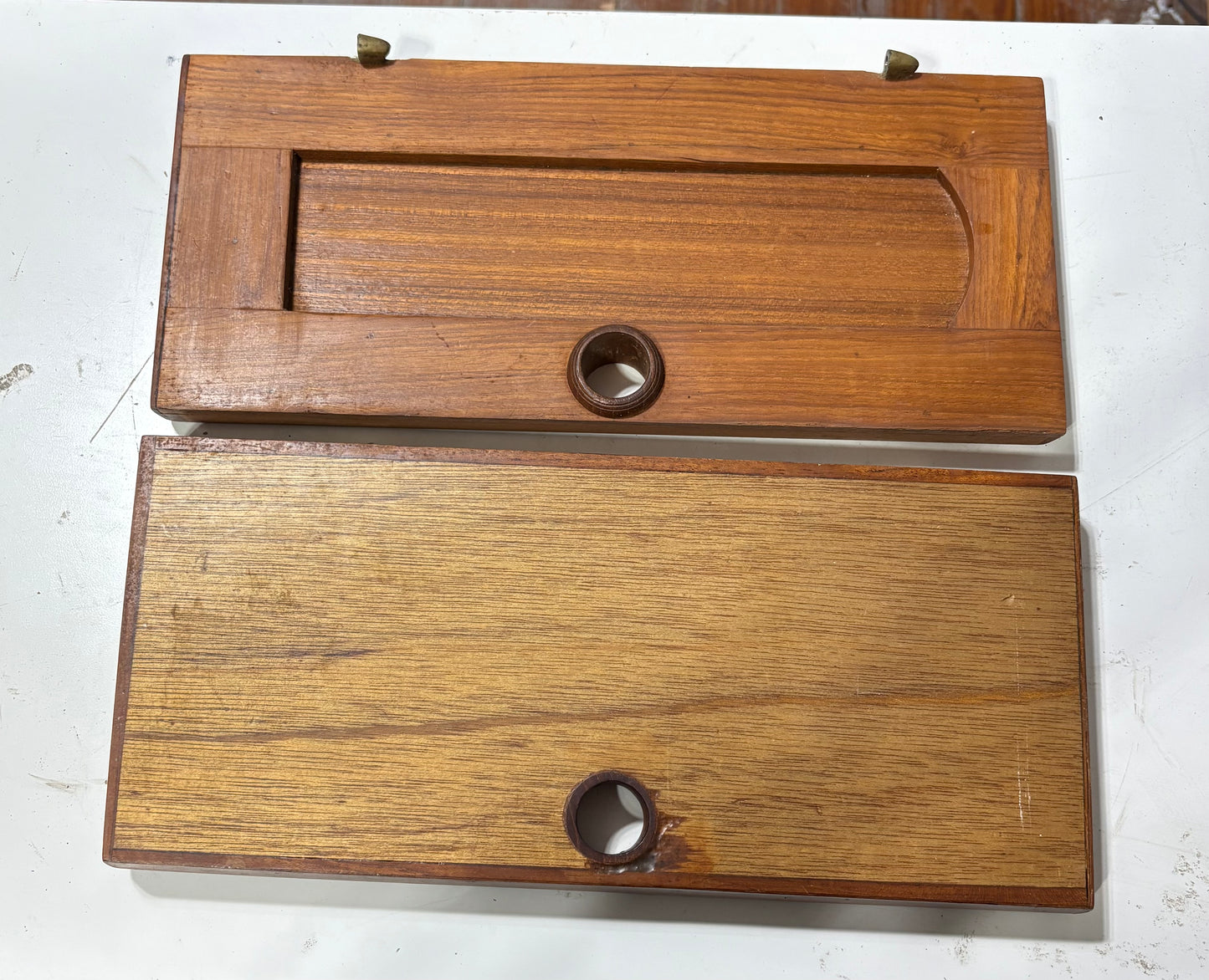 Teak Cabinet Doors from Rafiki 35 #257 (pair)  13 3/8" x 6"