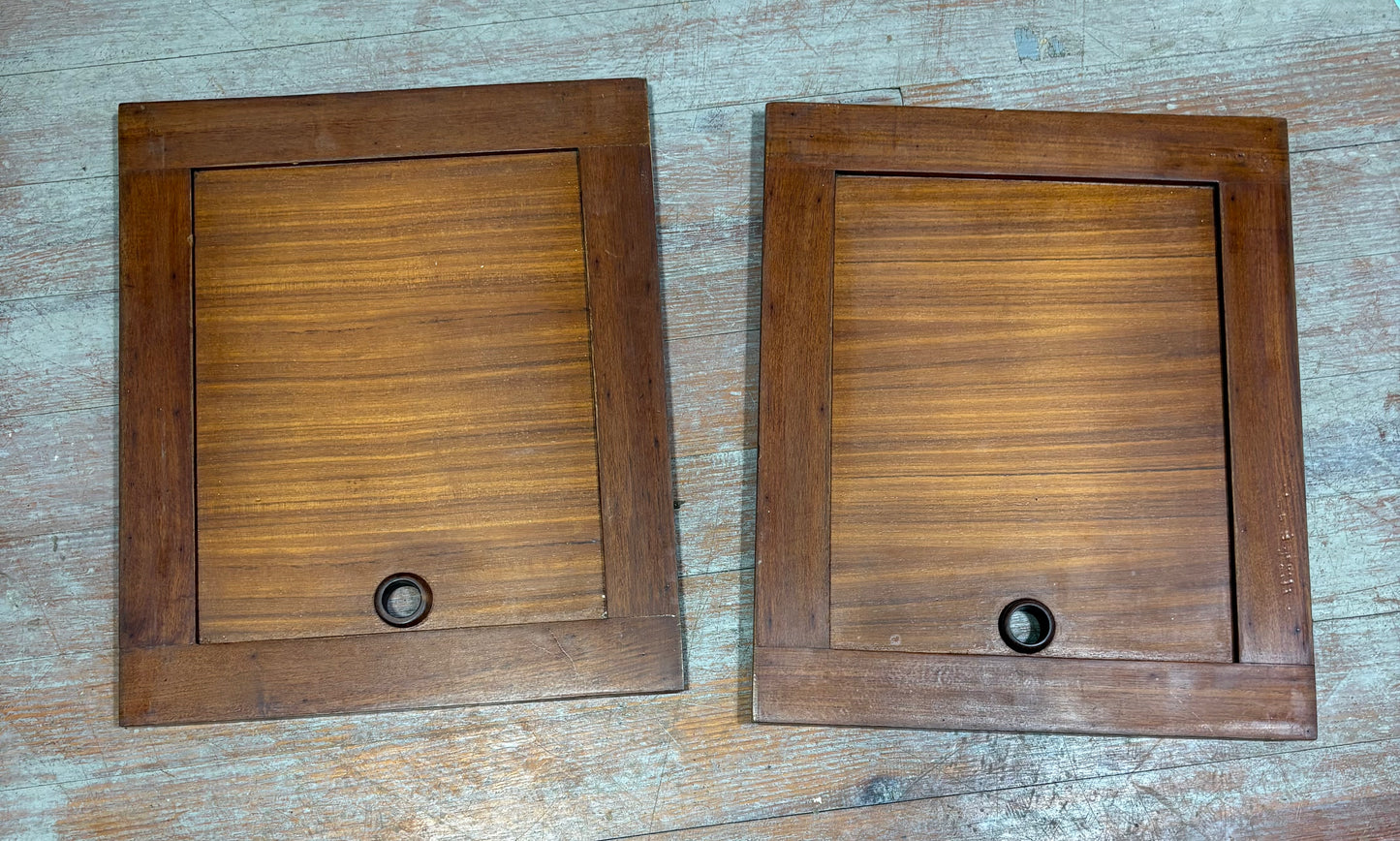 Teak Cabinet Doors from Rafiki 35 #259 (pair)  17" x 14 1/4"