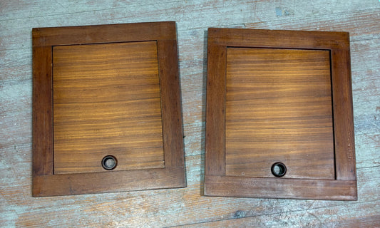 Teak Cabinet Doors from Rafiki 35 #259 (pair)  17" x 14 1/4"
