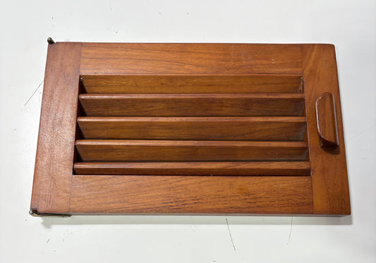 Teak Cabinet Door off of Rafiki 35 #261 12 1/2 x 7 1/2"