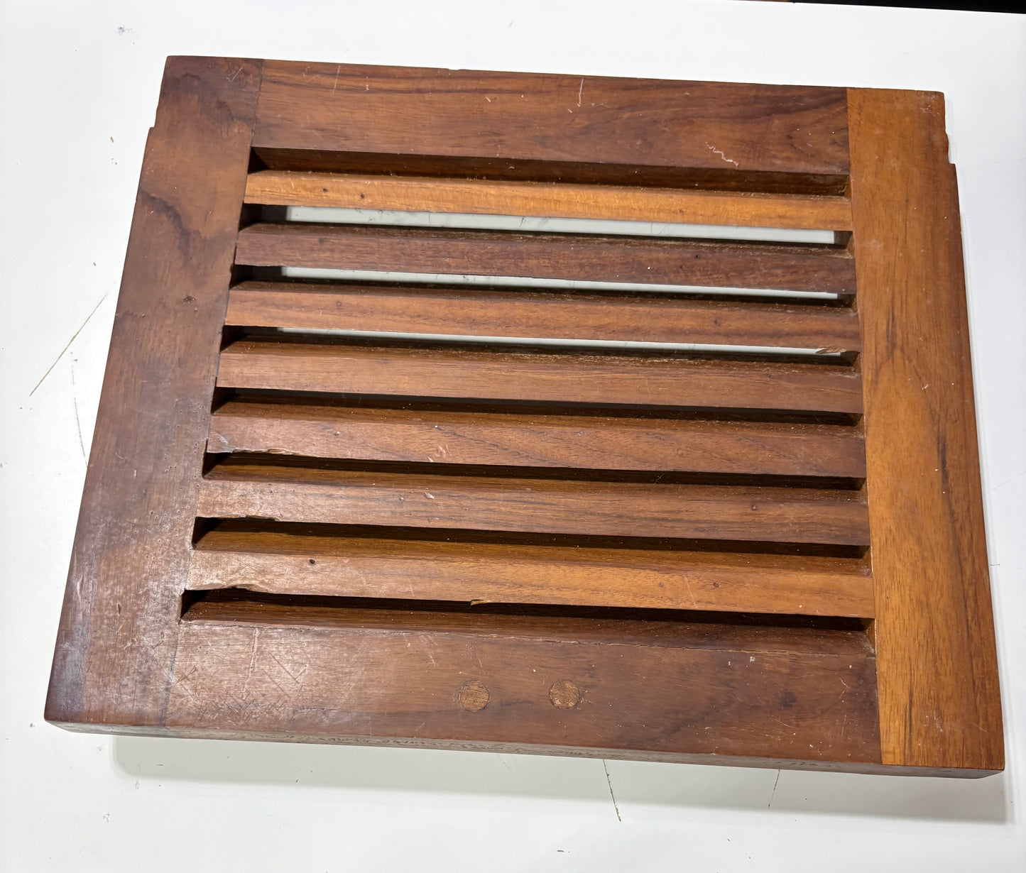 Teak Cabinet Door off of Rafiki 35 #262 12 3/8 x 10 1/2"