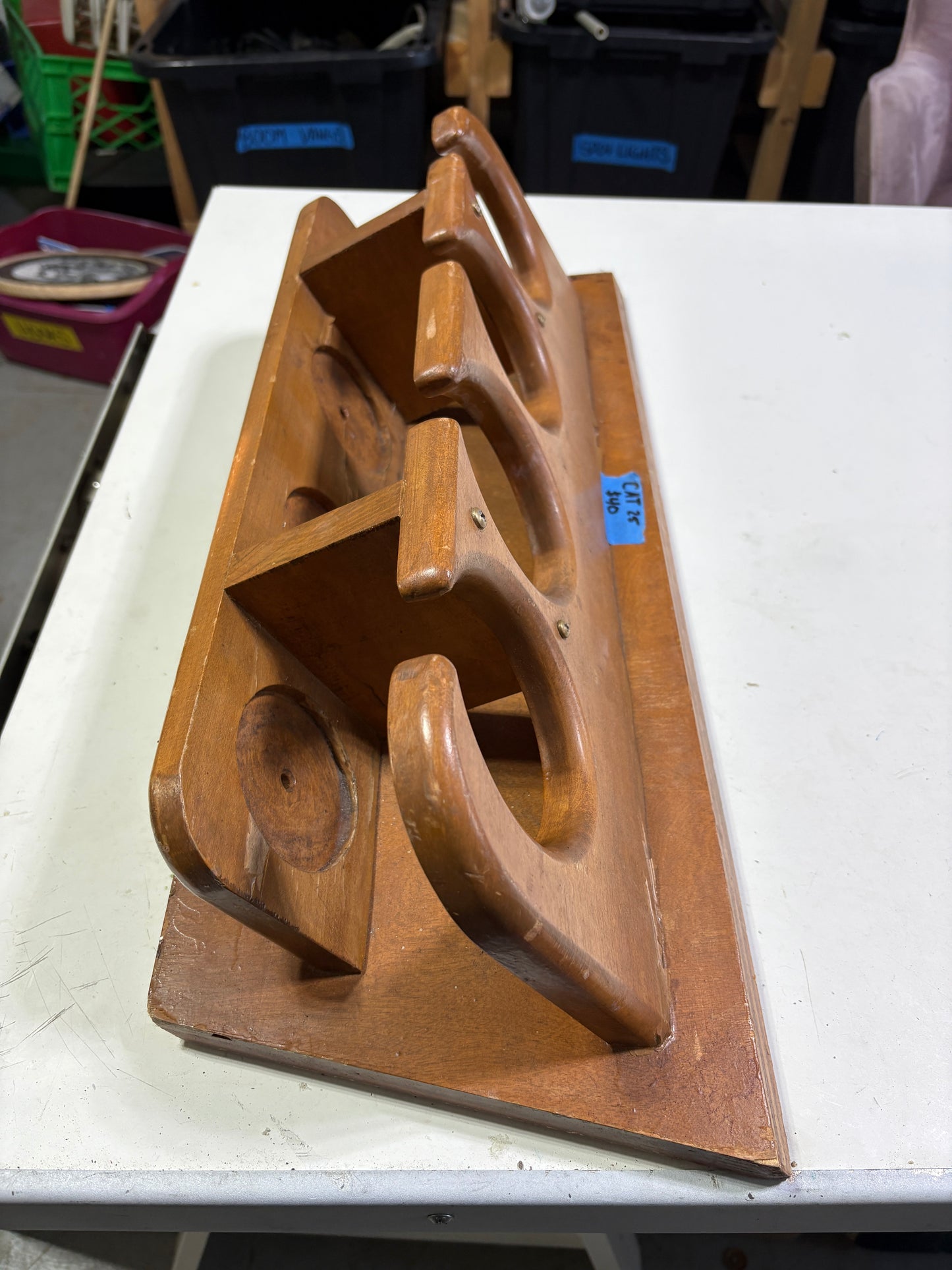 Wood Wall Mount Cup Holder from a Catalina 25
