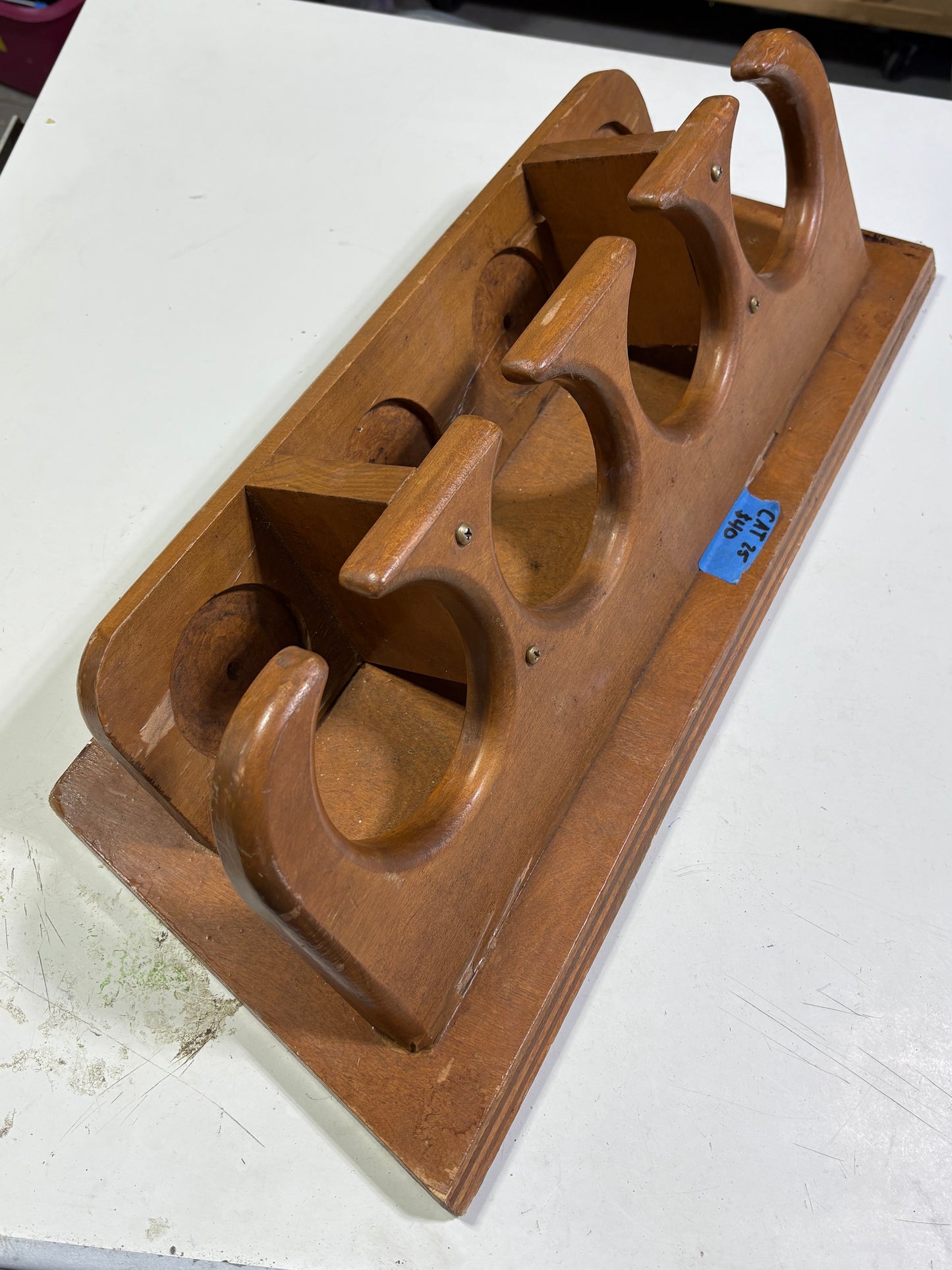 Wood Wall Mount Cup Holder from a Catalina 25