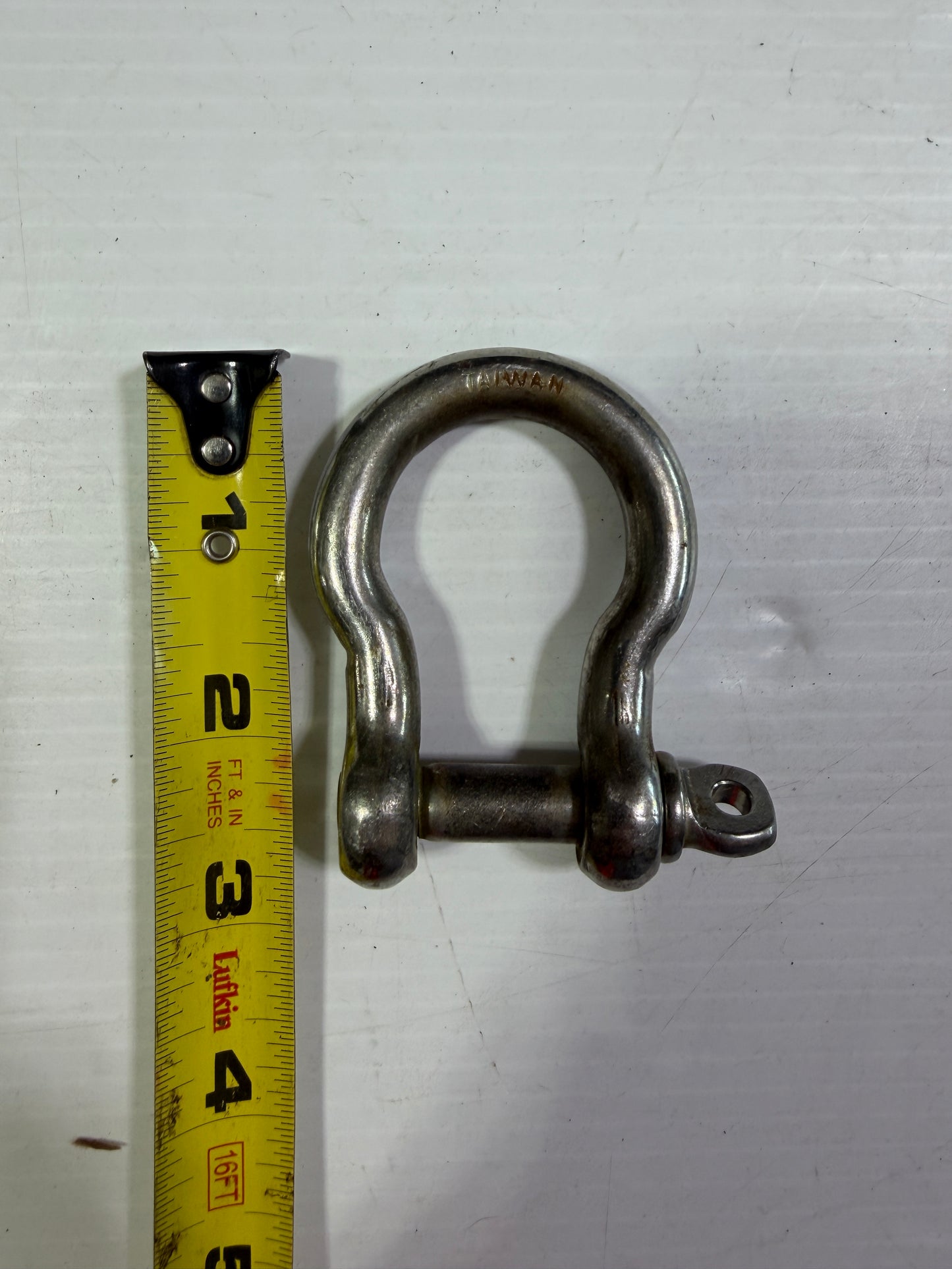 Large Stainless Steel Bow Shackle - 3/4" Width x 3/8" Pin