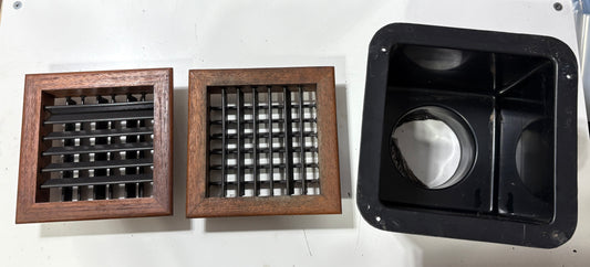 Teak Vents 7" Square Pair