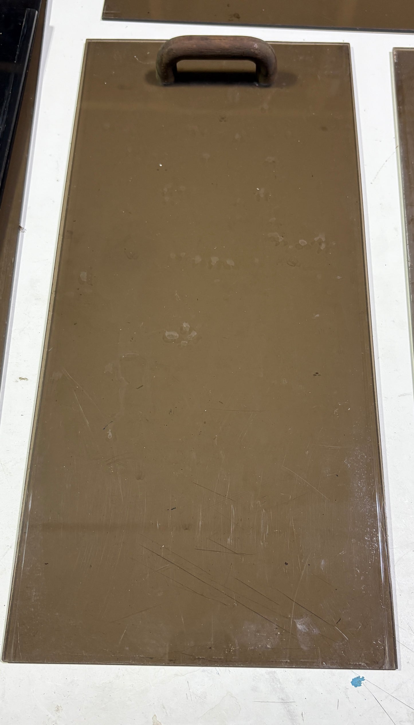 Plexiglass Sliding Cabinet Doors-Tinted, Lot of 6, Teak Handles from C&C 30