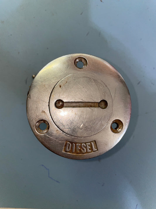 Stainless Steel Diesel Deck Plug / Cap / Deck Fill Plate - 1 1/2" Diameter