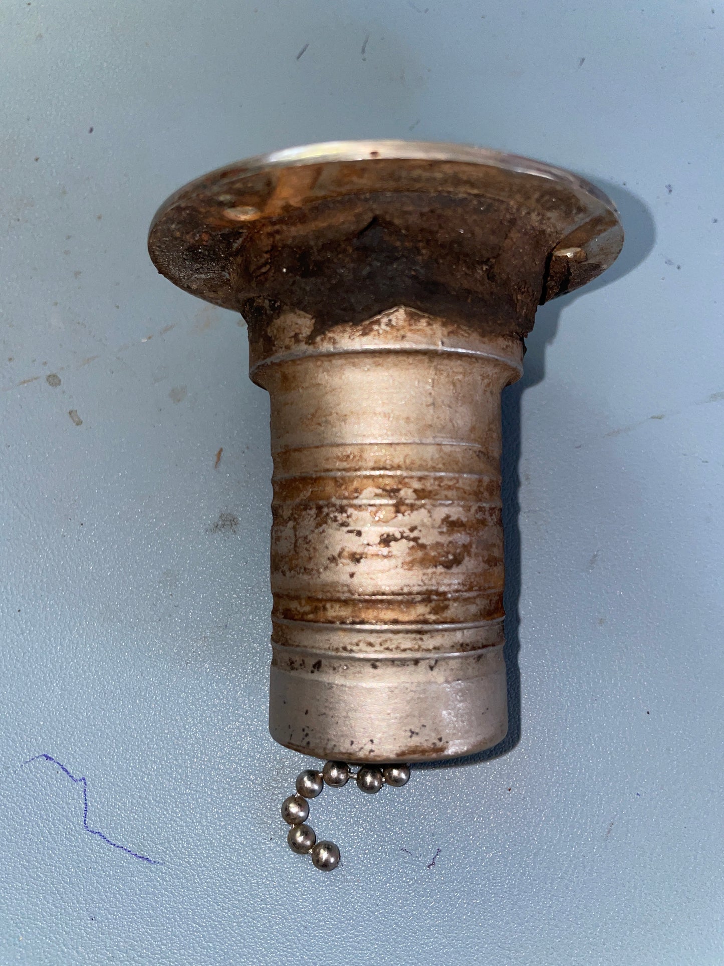 Stainless Steel Diesel Deck Plug / Cap / Deck Fill Plate - 1 1/2" Diameter