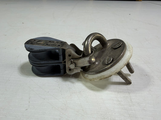 Harken 1 1/2" Double Sheave Fixed Block On Schaefer Pad Eye - 3/8" Line