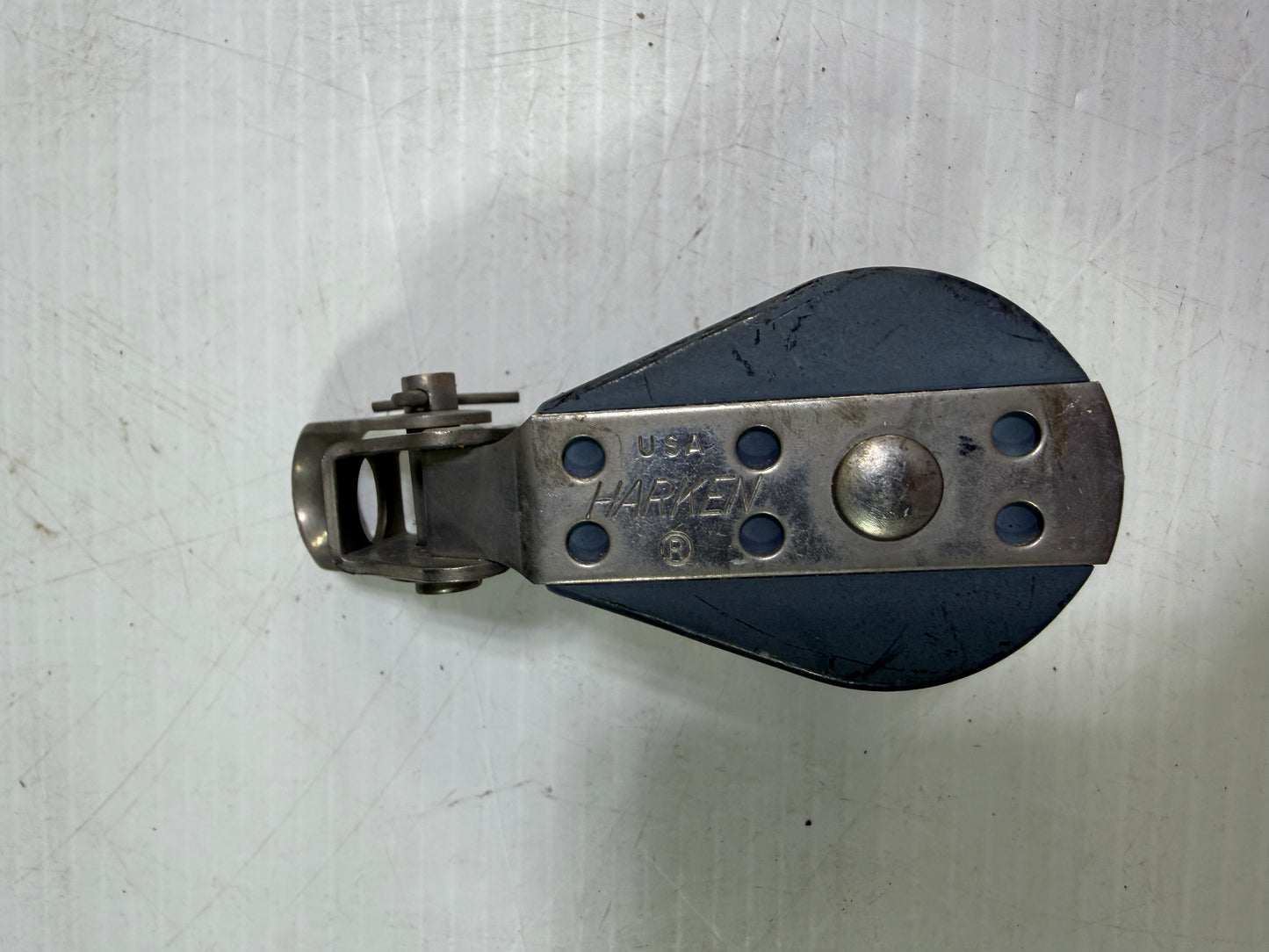 Harken 1 1/2" Double Sheave Fixed Block - 3/8" Line - Sheaves Worn