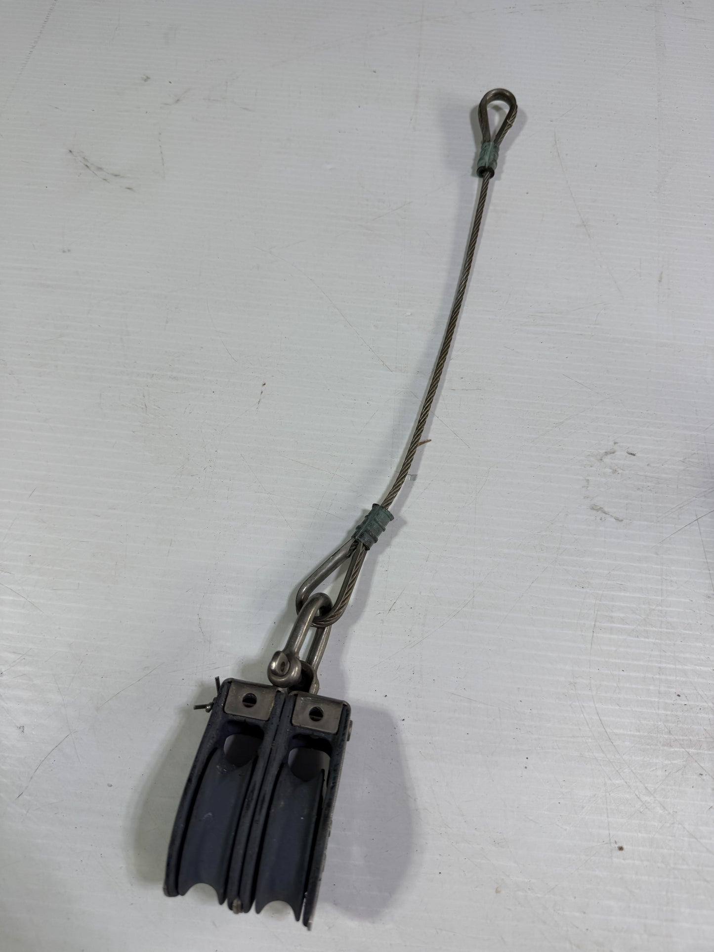 Harken 1 7/8" Double Sheave Fixed Block On 12" Cable Loop