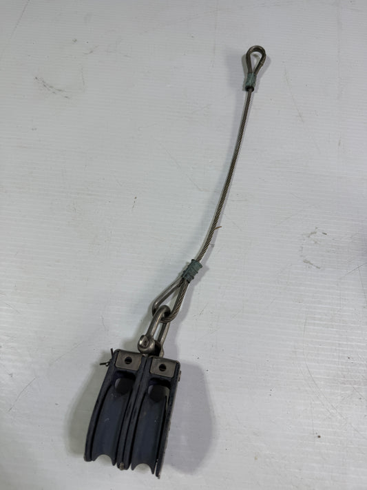 Harken 1 7/8" Double Sheave Fixed Block On 12" Cable Loop