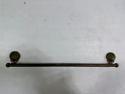 18 1/2" Long Brass Shell Towel Holder