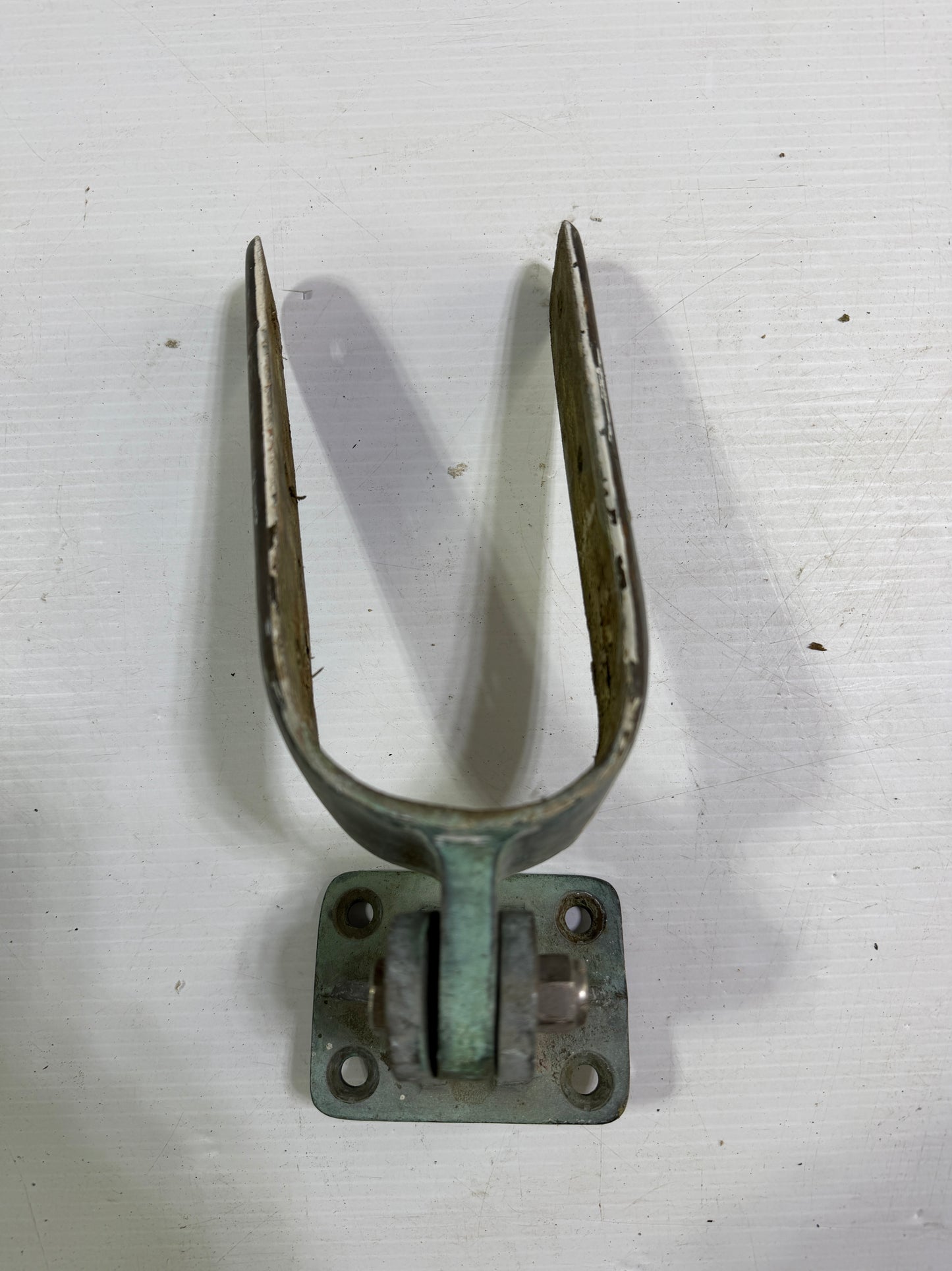 Vintage Bronze Boom Attachment - Bent - OFF Grand Banks