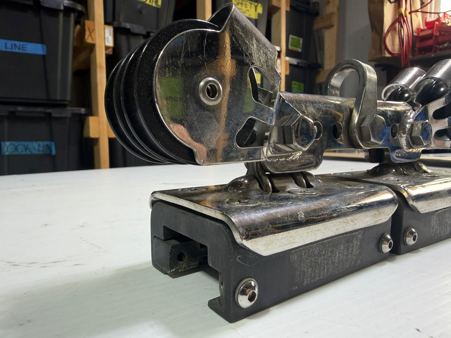Garhauer 1 1/4" Jib Lead Car - 2" Double Sheave Block - 3/8" Line