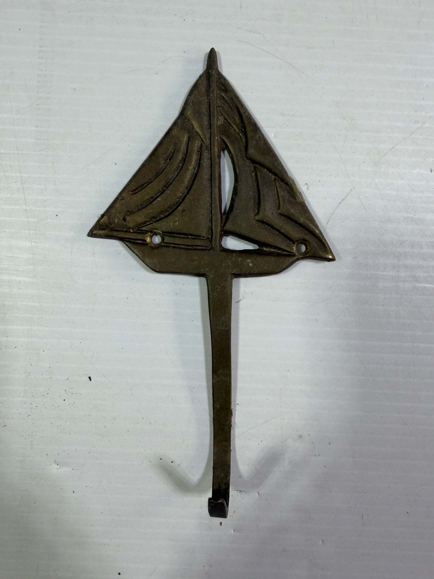 Brass Sailboat Hook - 6 3/4" Long