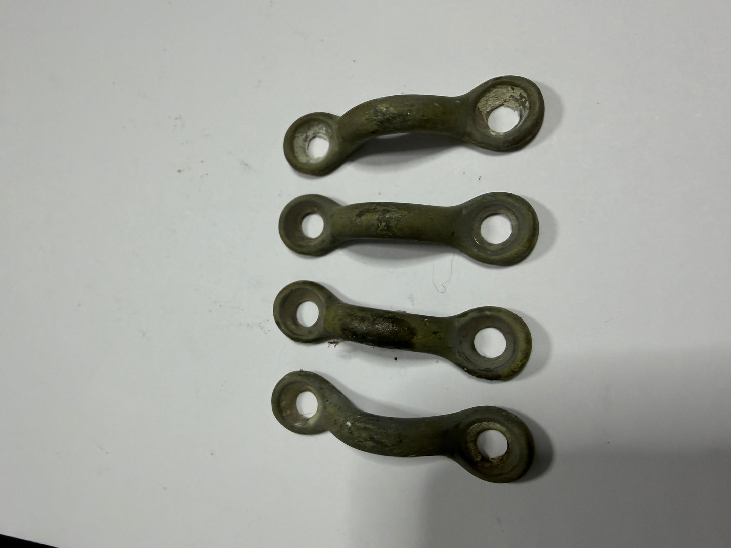 LOT OF 4 Chromed Bronze Deck Bows - 2" Long