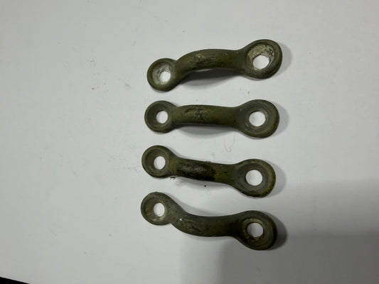 LOT OF 4 Chromed Bronze Deck Bows - 2" Long