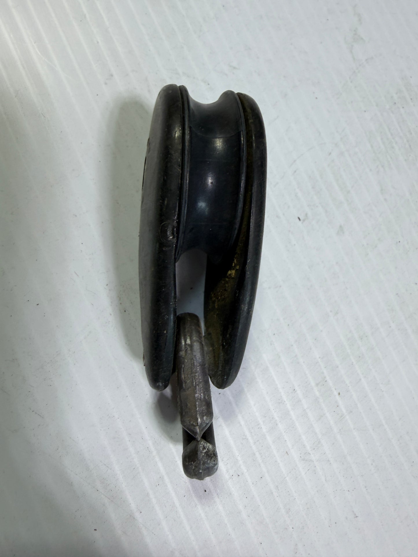 Plastic 1 1/2" Single Sheave Fixed Block With Aluminum Brummell Hook - 5/16" Line