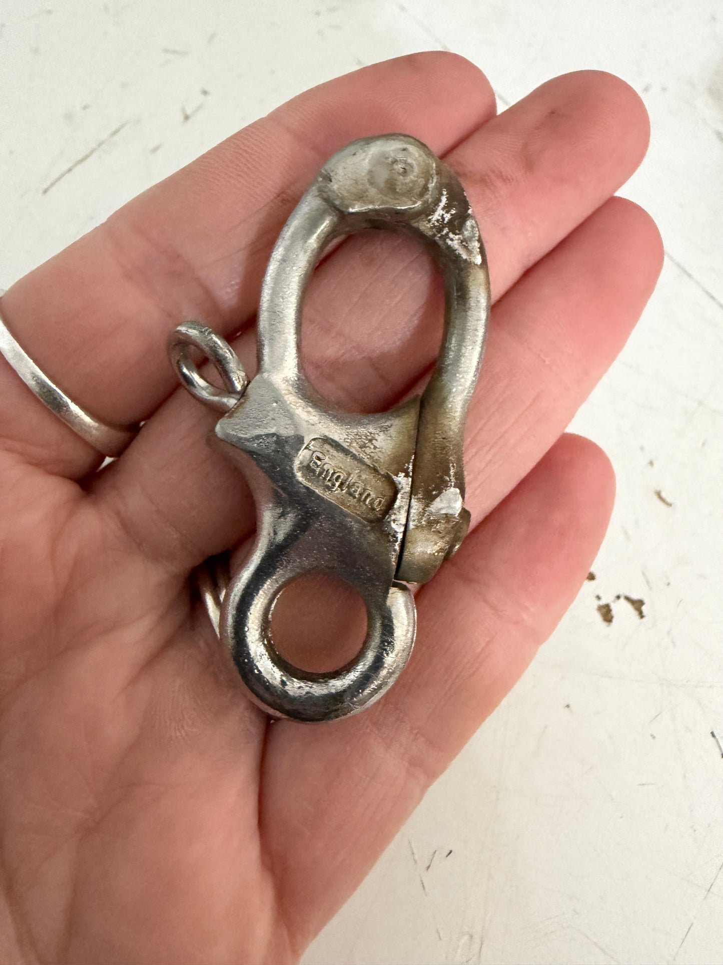 Small Stainless Steel Gibb Fixed Bail Shackle - 3/8” Eye