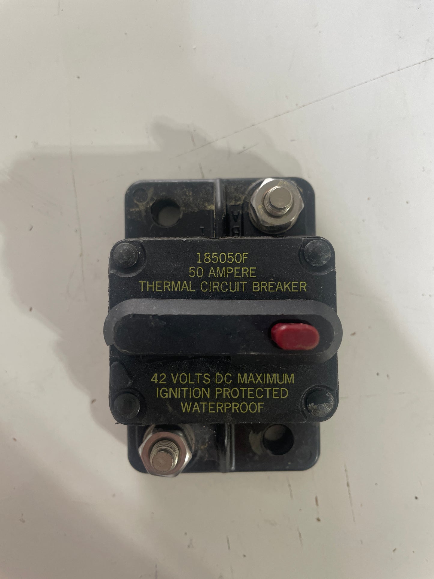 Blue Sea System Thermal Circuit Breaker Surface Mount 185050F - 50 AMP - 42 VDC