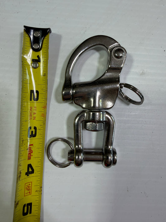 Stainless Steel 7/16” Forked Swivel Bail Shackle