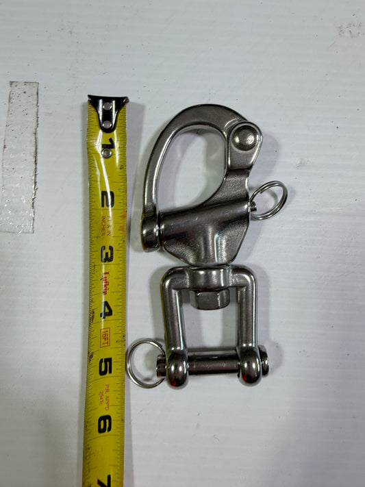 Large Stainless Steel Forked Bail Shackle - 3/4" Width