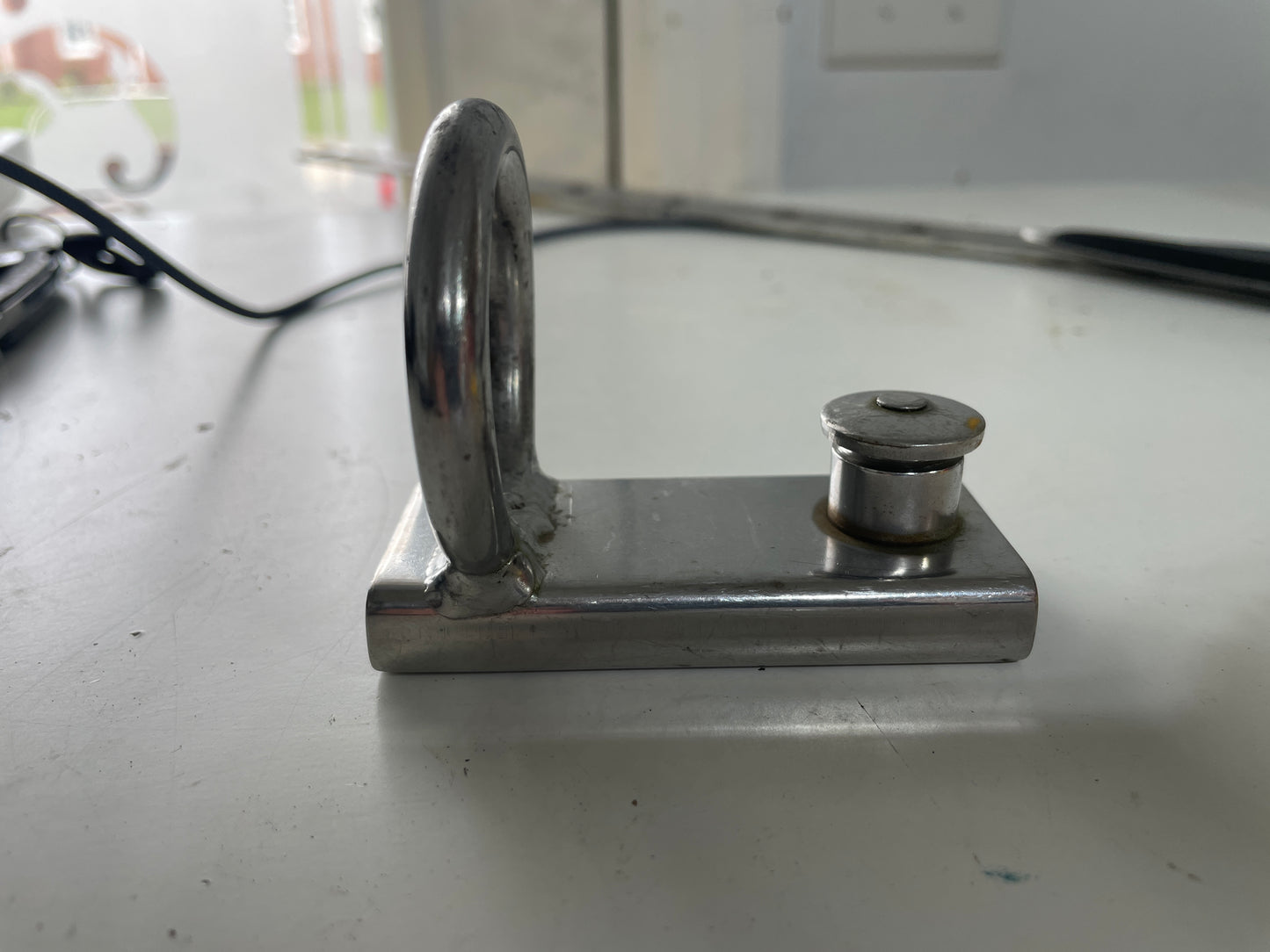 Stainless Steel Pull Top 1" Track Car Mast Ring / Spinnaker Car - 1 1/2" Eye Diameter