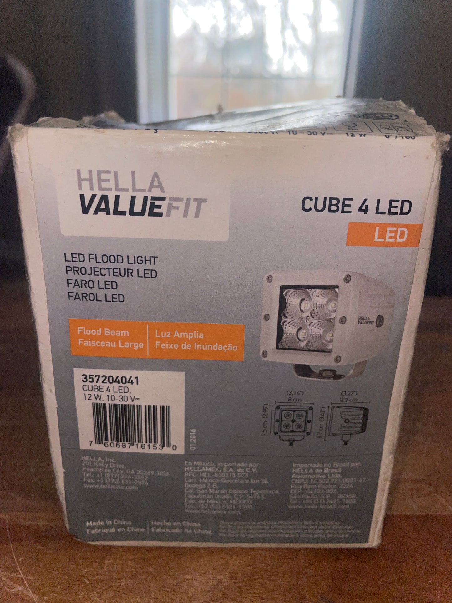 Hella Valuefit White Cube 4 LED Flood Beam Light - NEW