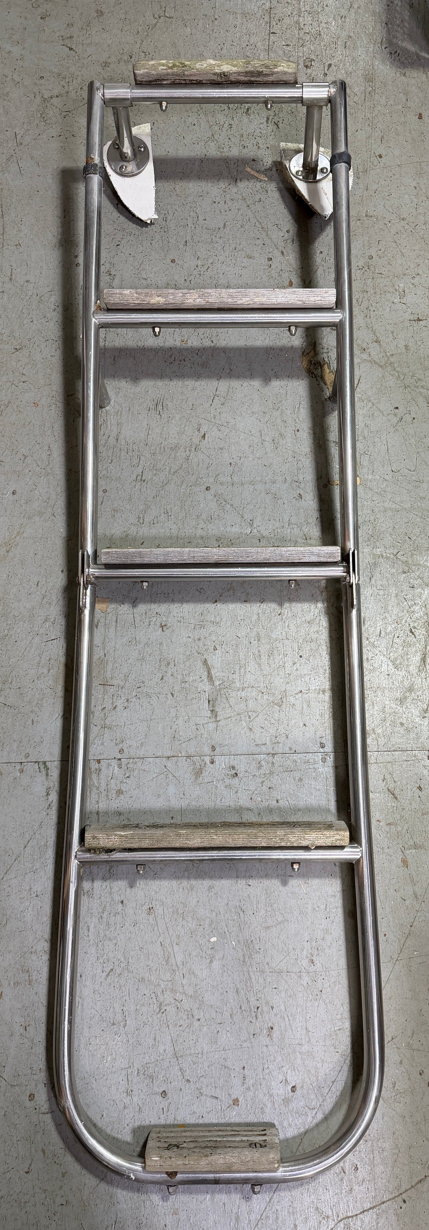Hunter 30 Folding Teak Step Ladder - 60" Total Length