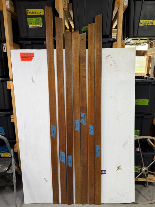 LOT OF 7 Teak 3" Width Trim Pieces - OFF Lippincott 30