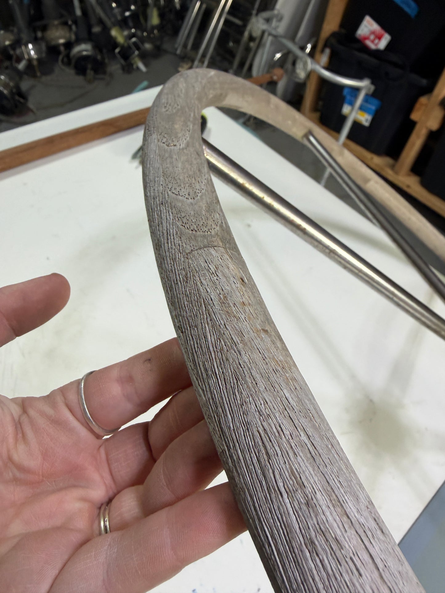 30" Edson Teak and Stainless Wheel - 1" Straight Keyed Shaft