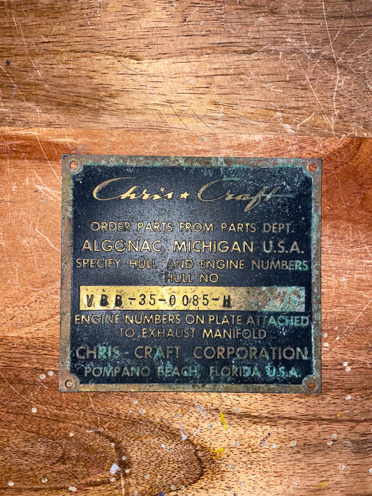 Chris Craft Builders Plate