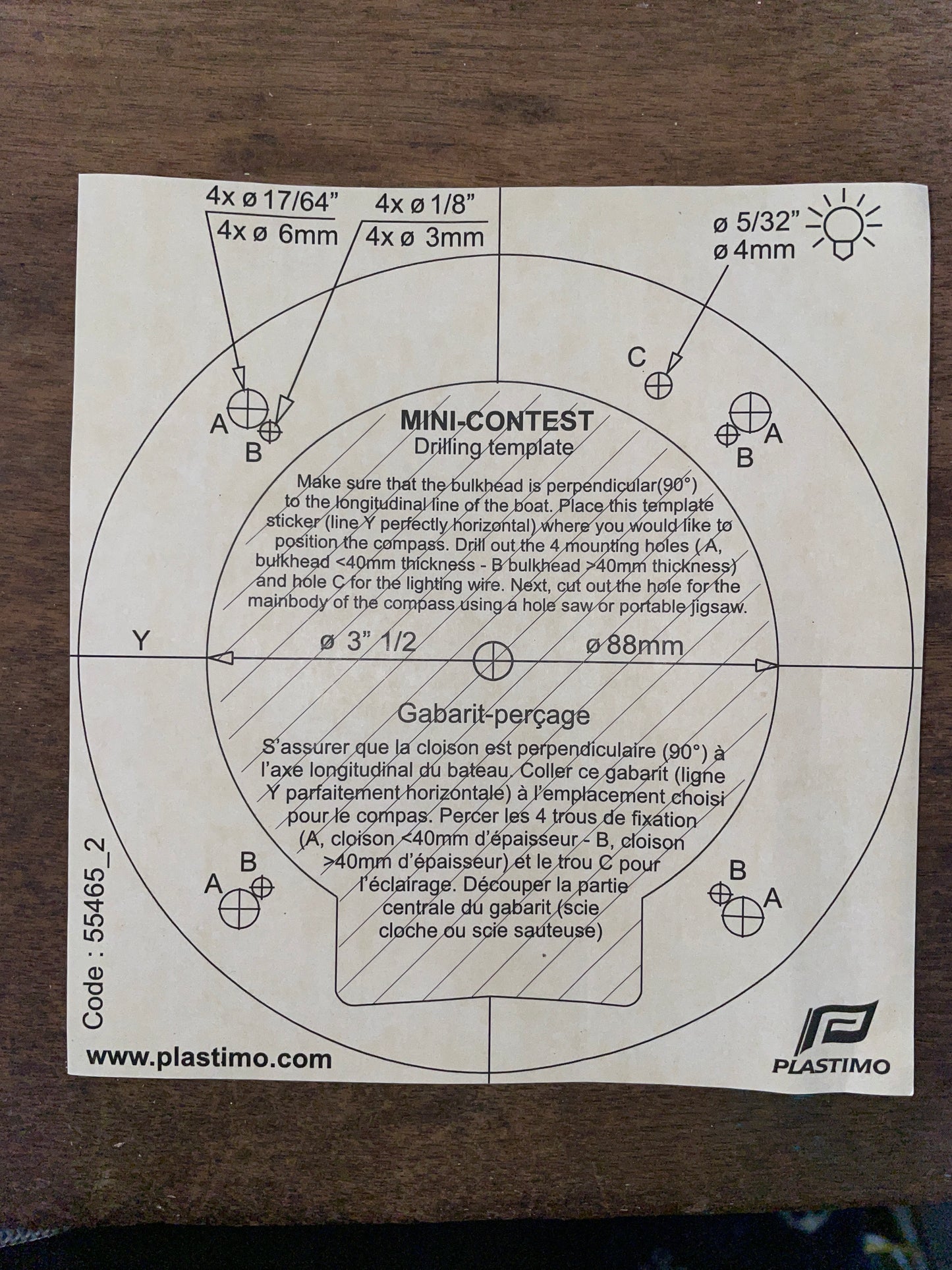 Brand New Plastimo Mini Contest Compass MODEL 55403